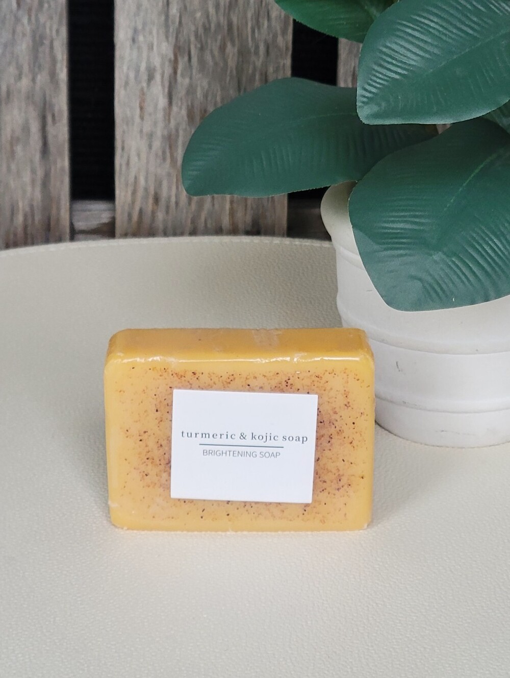 Turmeric & Kojic Acid Face & Body Soap - Bright Yellow - Picture 2 of 4